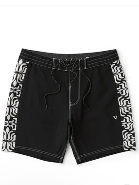 NWT VISSLA Sidewinder Boardshort Performance Trunk Black Size 32